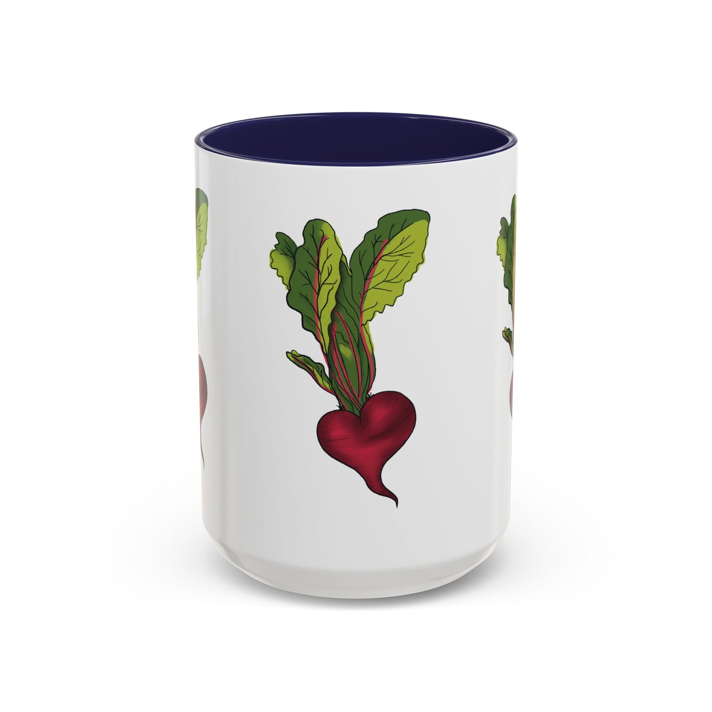Triple Heart Beet Accent Mug