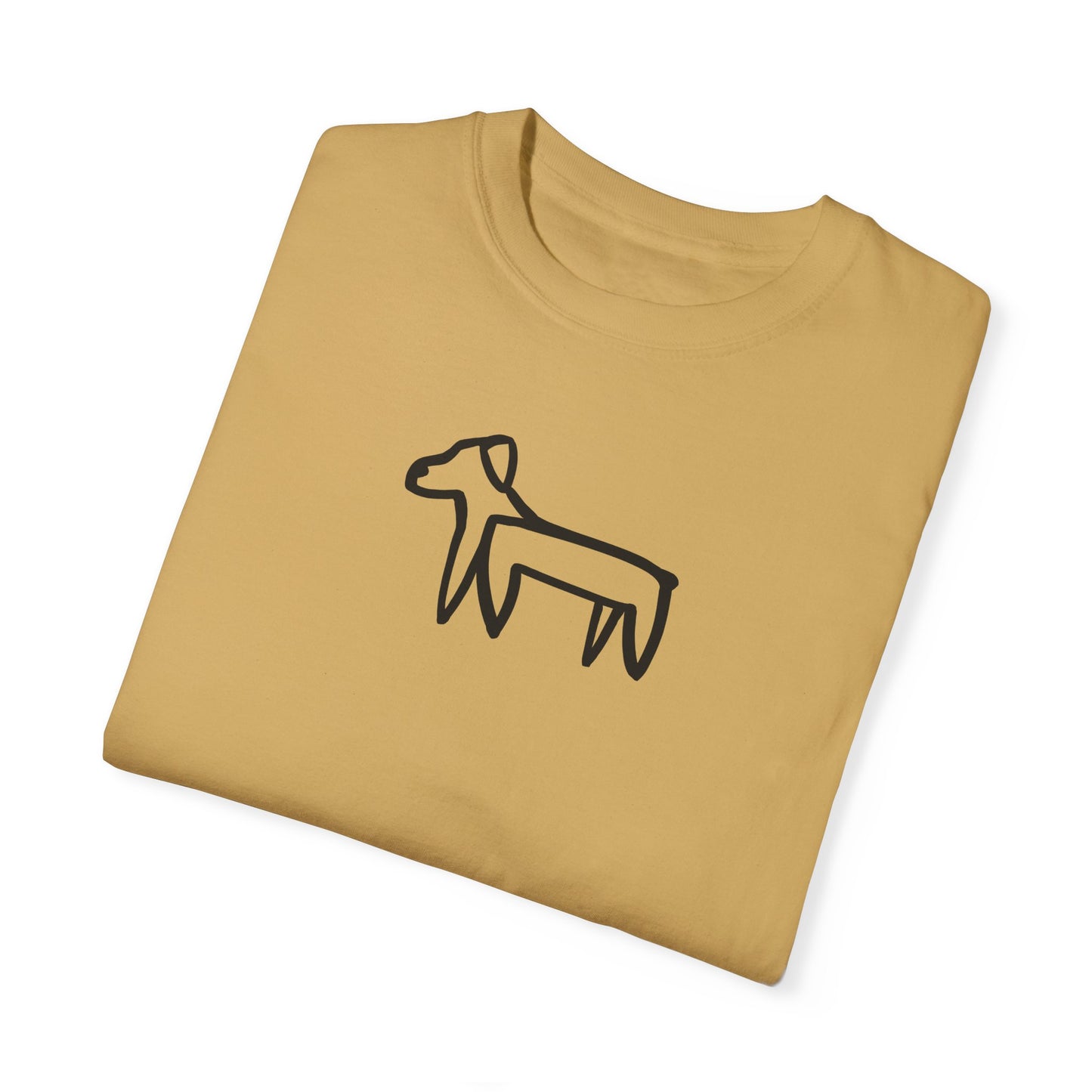 Dog Tee (Transparent Style Black Dog) - Dog Drawing Shirt