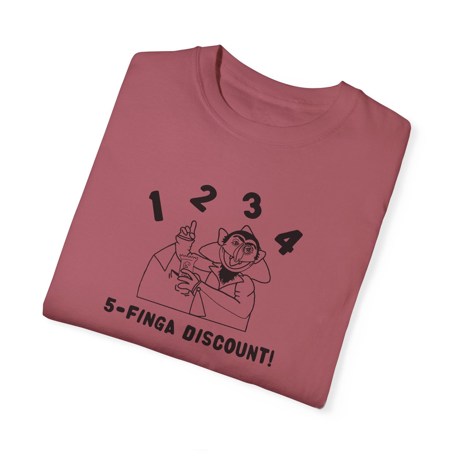 Five Finger Discount Outline Tee - Sesame Street The Count Parody Shirt