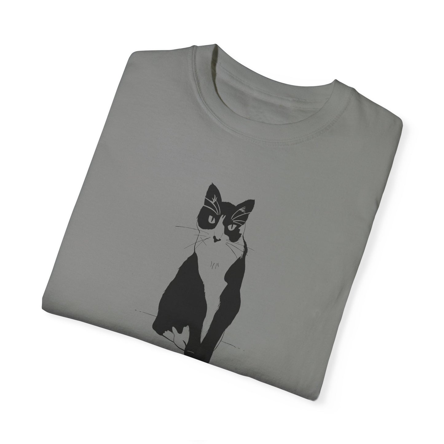 Cat Tee (Transparent Style Cat) - Cat Drawing Shirt