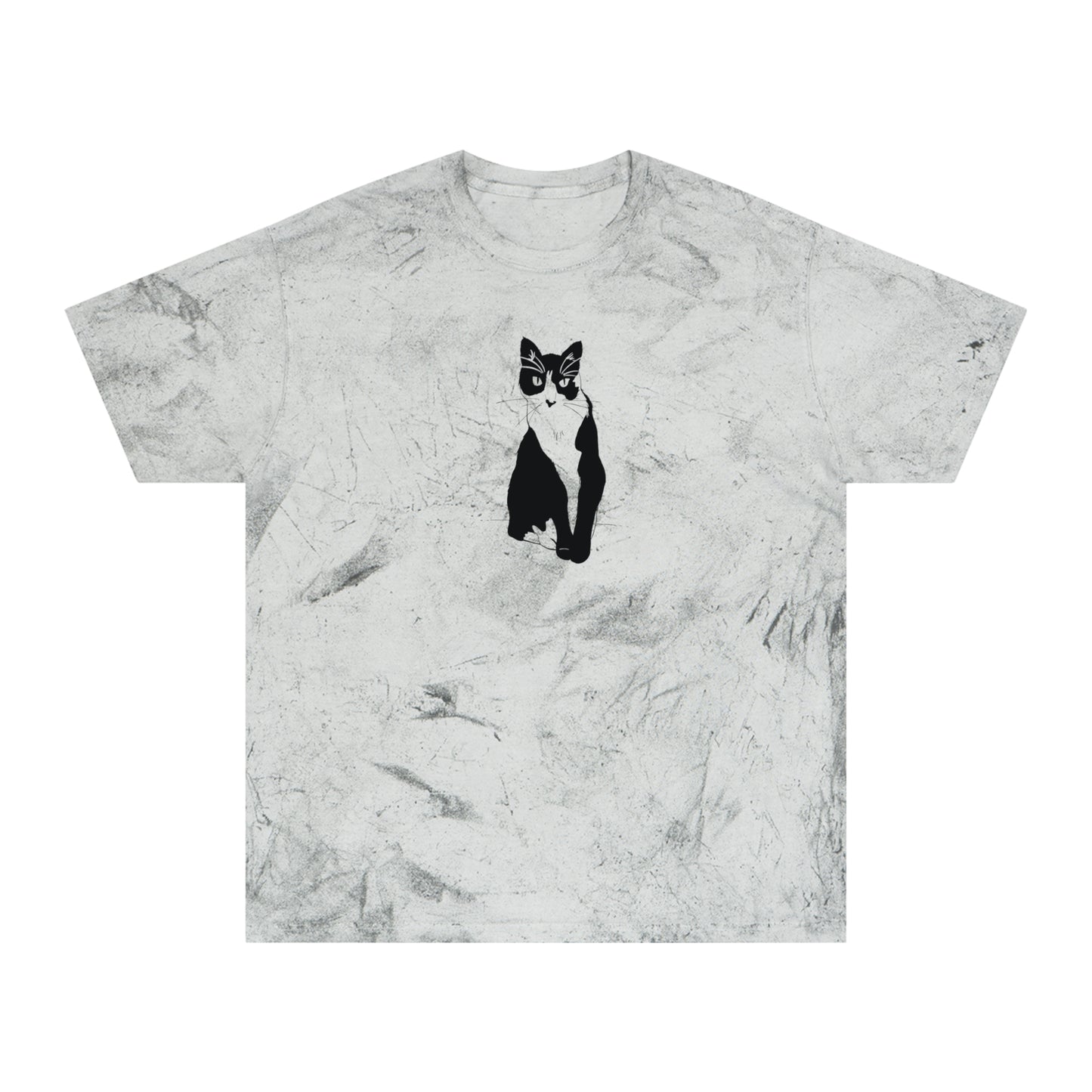 Cat Color Blast Tee (Transparent Style Cat) - Cat Drawing Shirt