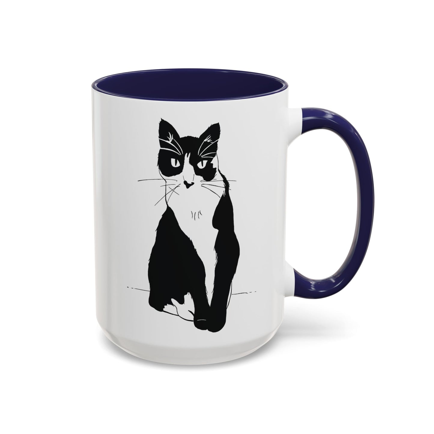 Cat Mug (Transparent Style Cat) - Two Cats Accent Edition Cat Mug