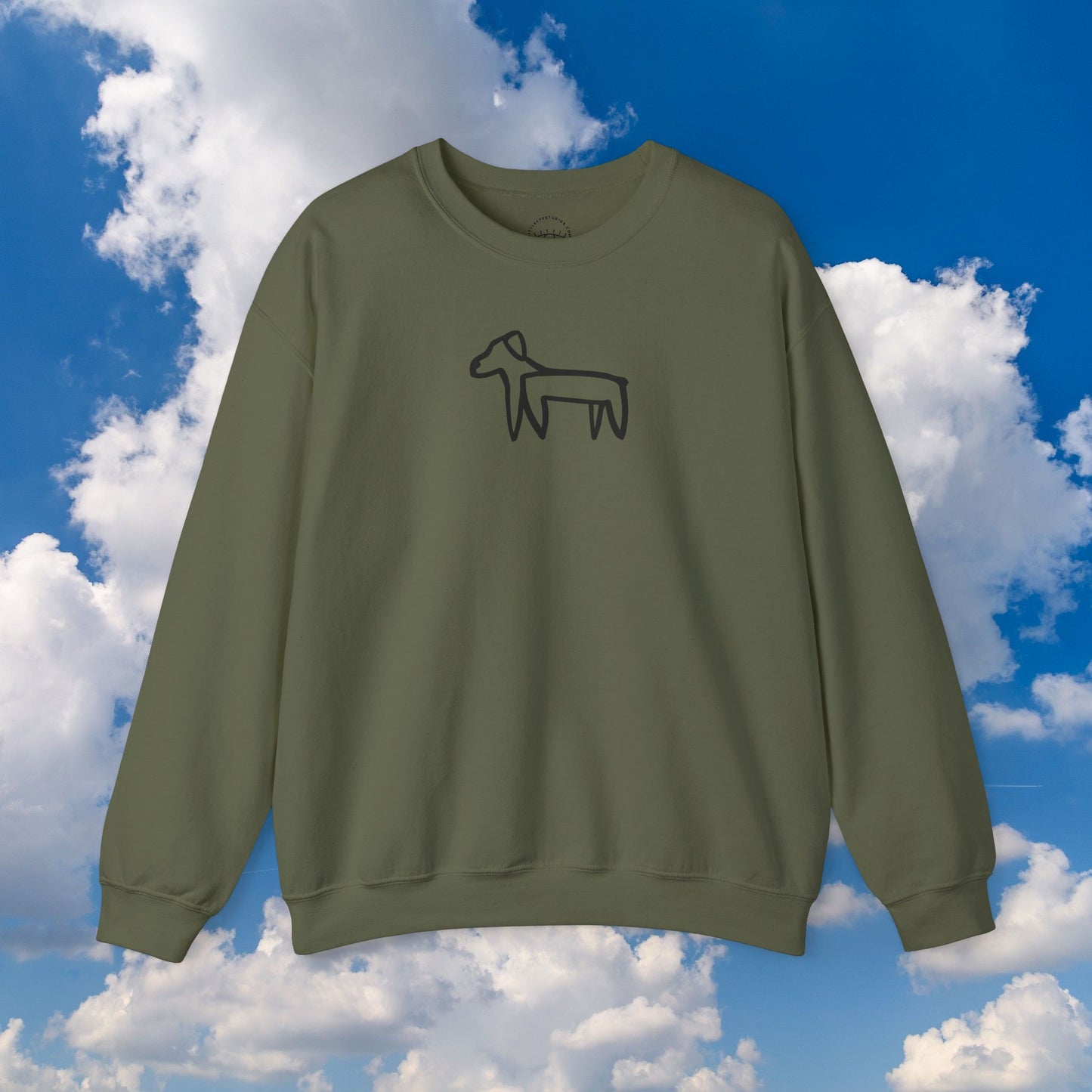 Dog Sweatshirt (Transparent Style Dog) - Dog Drawing Sweatshirt