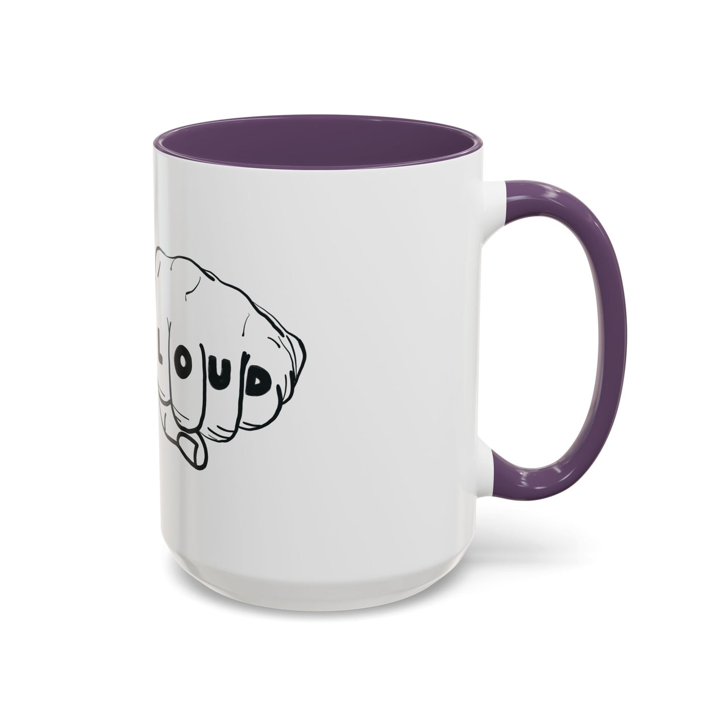 Live Loud Knuckle Tats Tattooed Fists Accent Mug