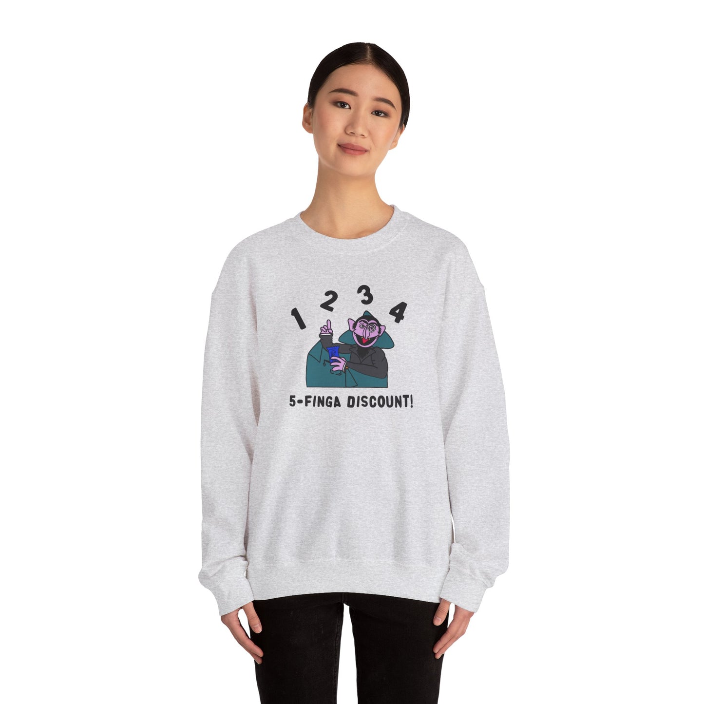 Five Finger Discount Sweatshirt - Sesame Street The Count Parody Sweatshirt