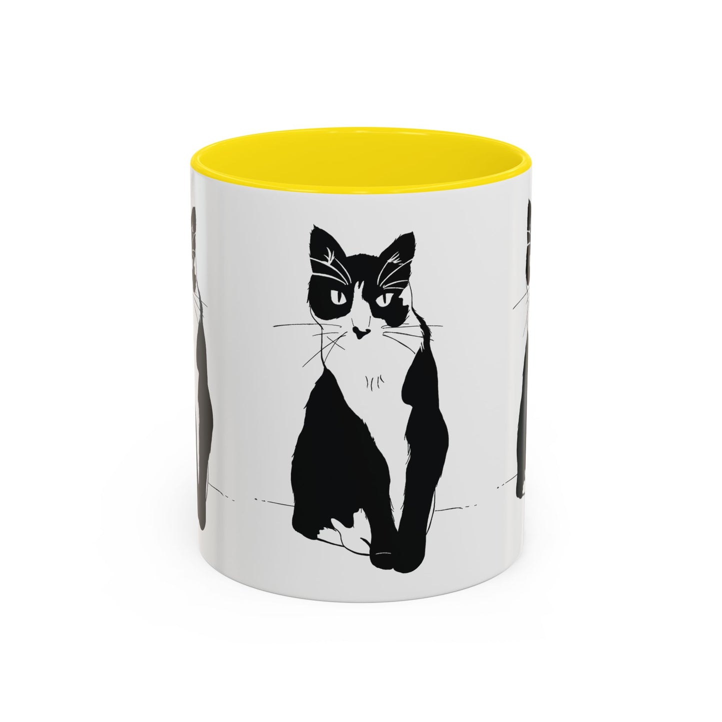 Three Cats Accent Mug (Transparent Style Cat) - Three Cats Edition Cat Mug