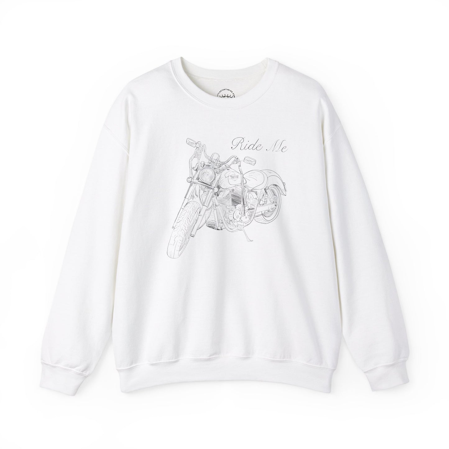 Ride Me Motorcycle Drawing Sweatshirt
