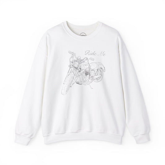 Ride Me Motorcycle Drawing Sweatshirt