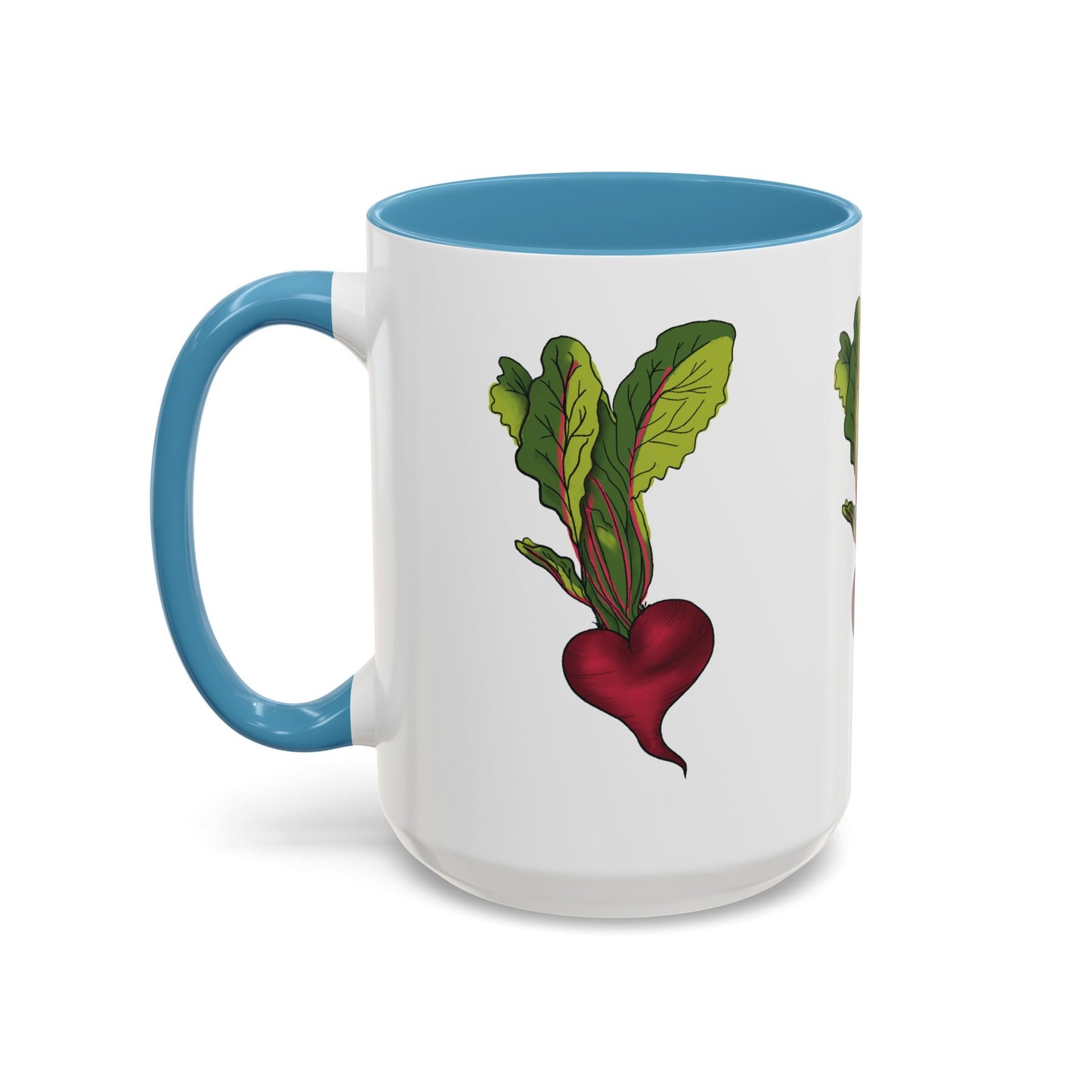 Triple Heart Beet Accent Mug