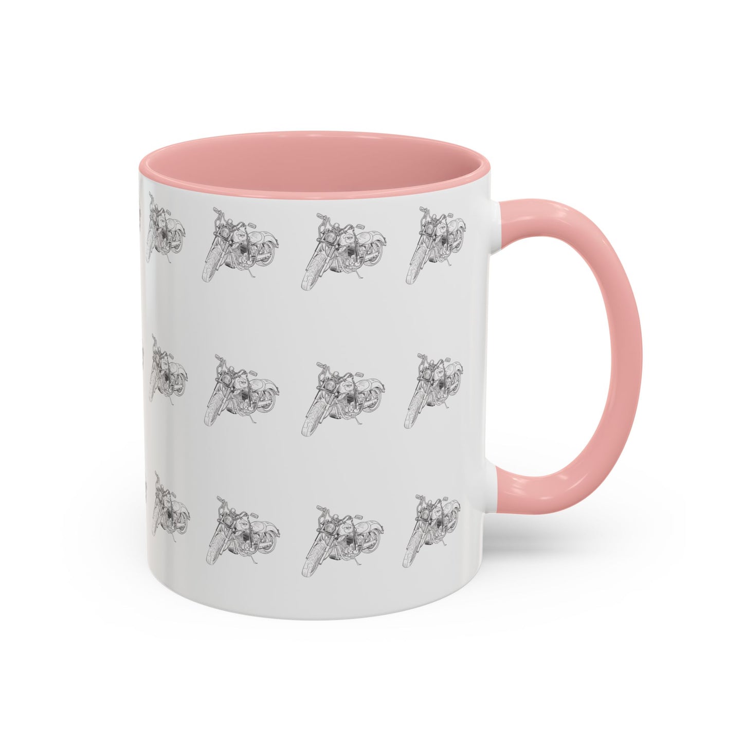 Motorcycle Pattern Coffee Mug - Harley Drawing Mug