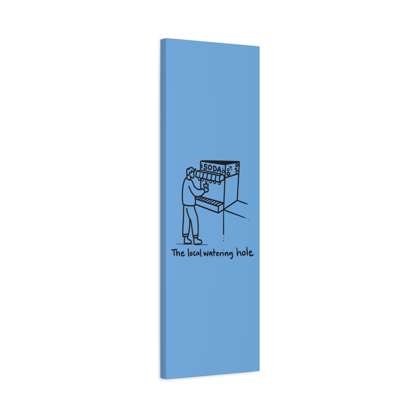 Local Watering Hole Canvas Print - Blue