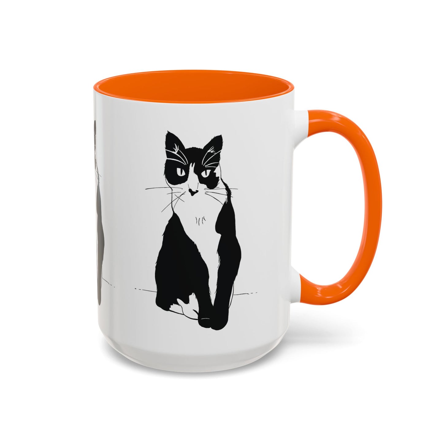 Three Cats Accent Mug (Transparent Style Cat) - Three Cats Edition Cat Mug