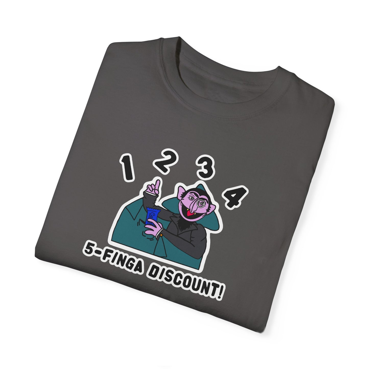 Five Finger Discount Tee - Sesame Street The Count Parody Shirt