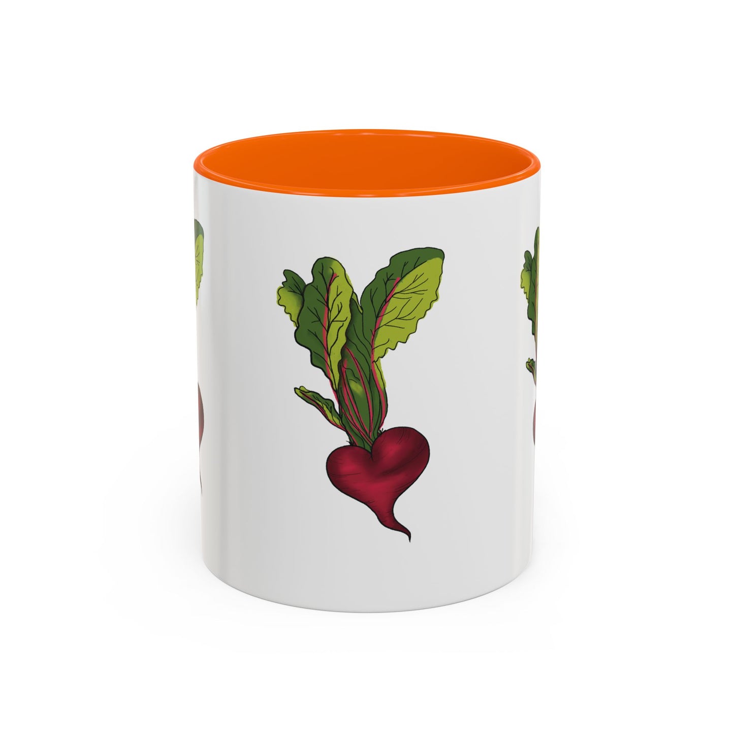 Triple Heart Beet Accent Mug