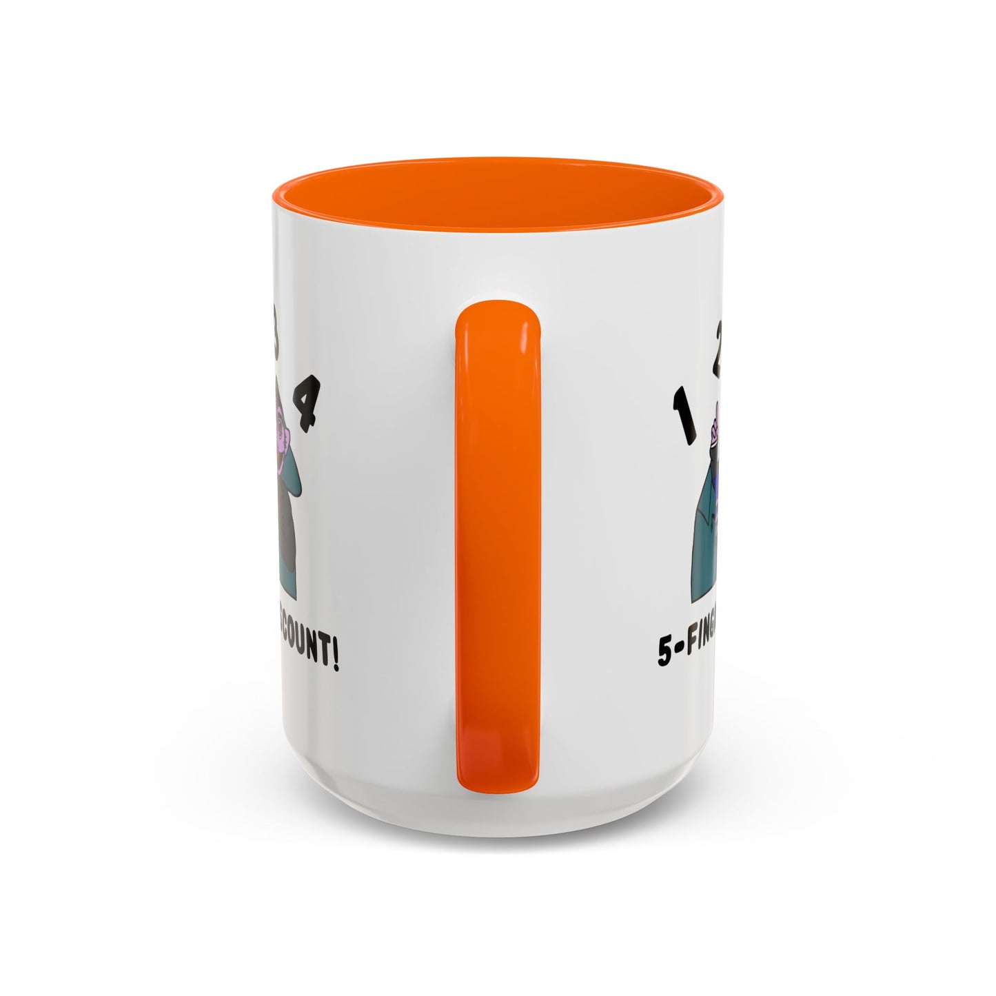 Five Finger Discount Accent Coffee Mug - Sesame Street The Count Parody Coffee Mug