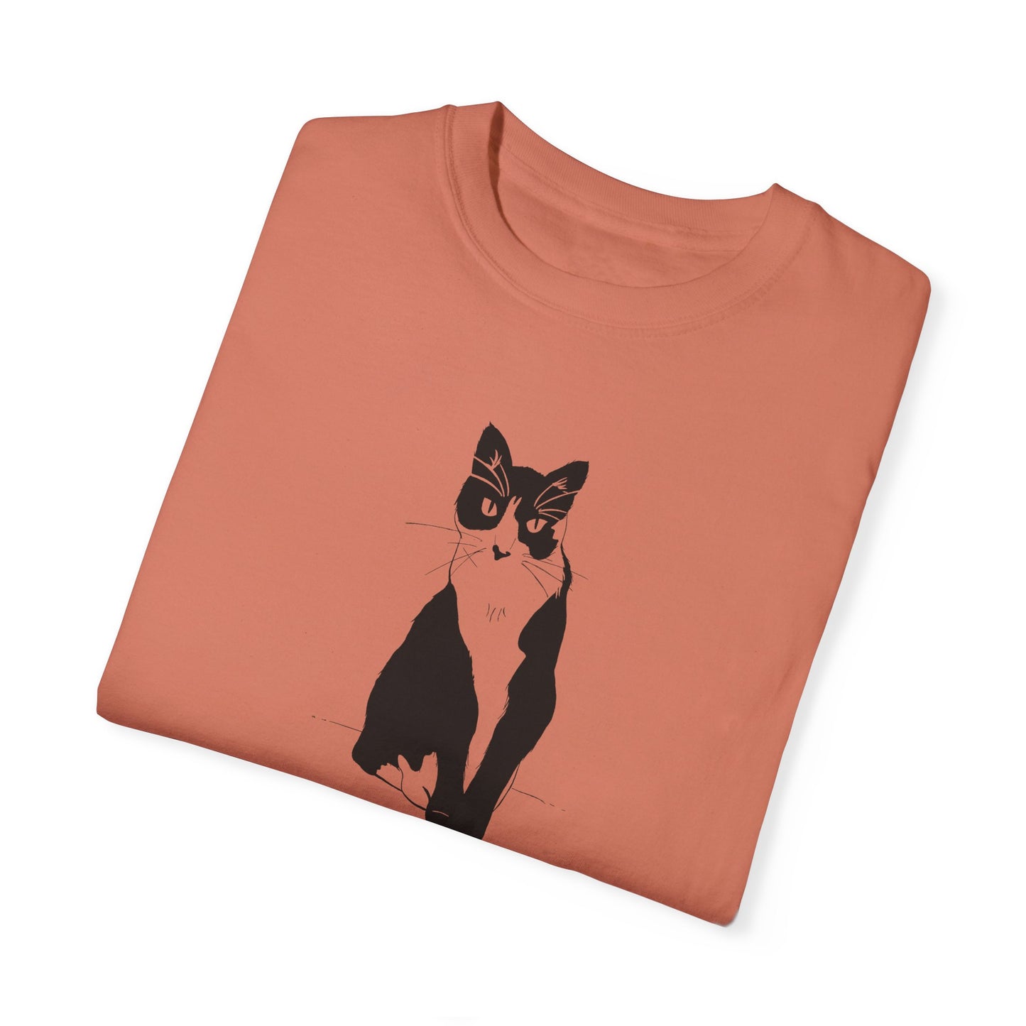 Cat Tee (Transparent Style Cat) - Cat Drawing Shirt