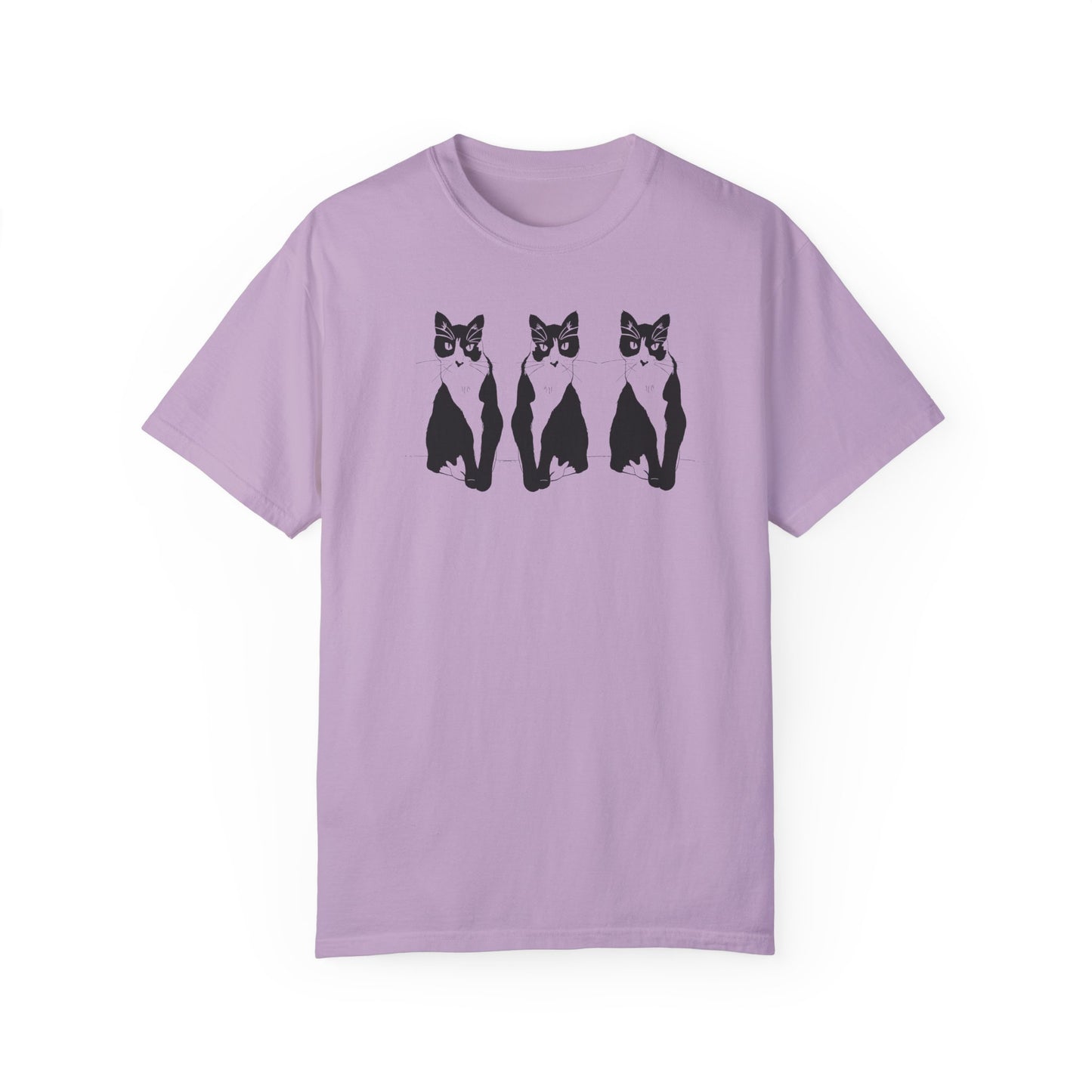 Cat x3 Tee (Transparent Style Cat) - Cat Drawing Shirt