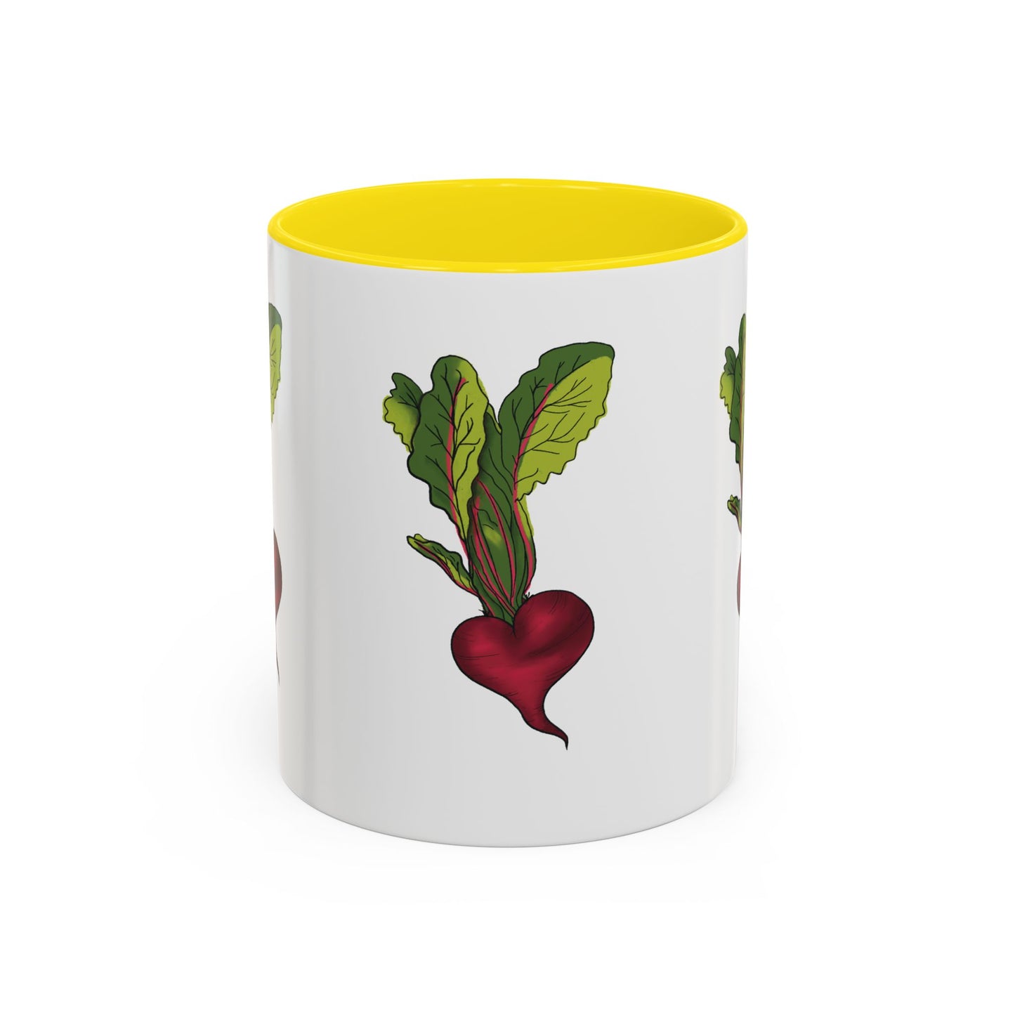 Triple Heart Beet Accent Mug