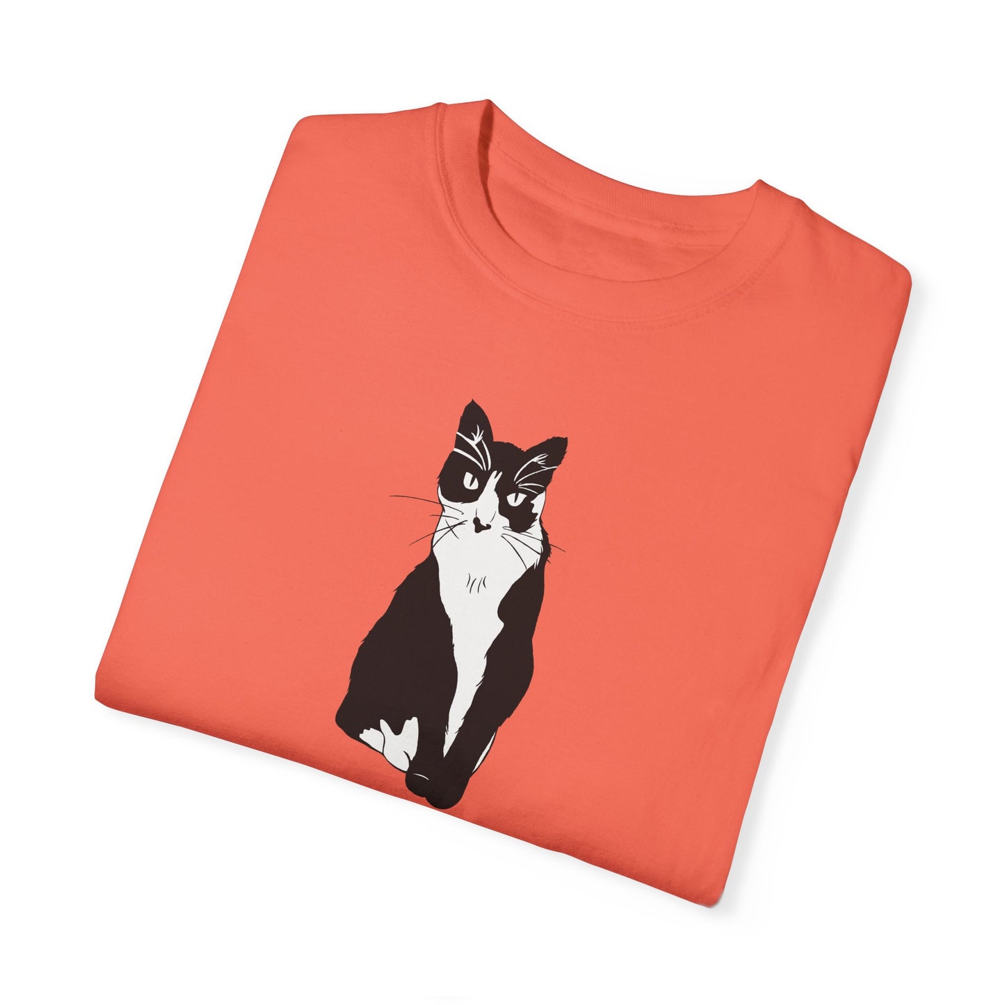 Cat Tee (B&W Style Cat) - Cat Drawing Shirt