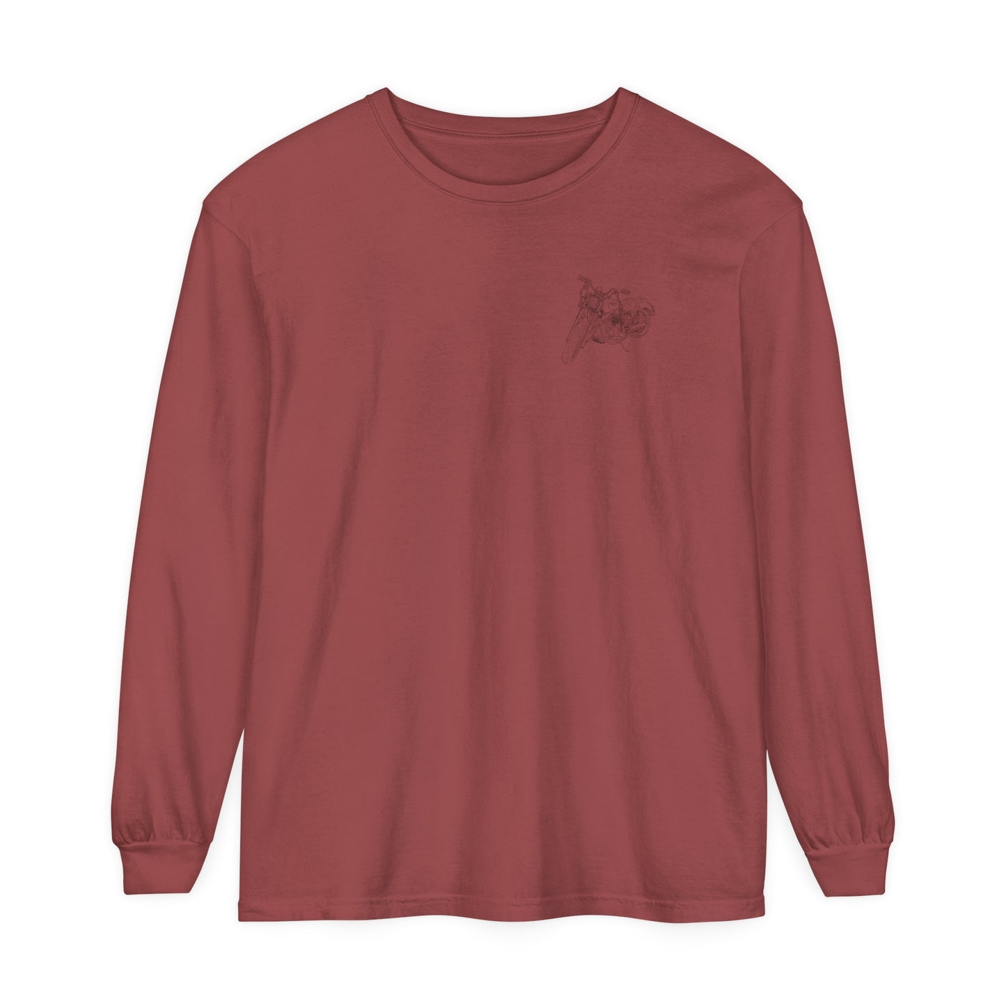Ride Me Motorcycle Long Sleeve Tee Back Design