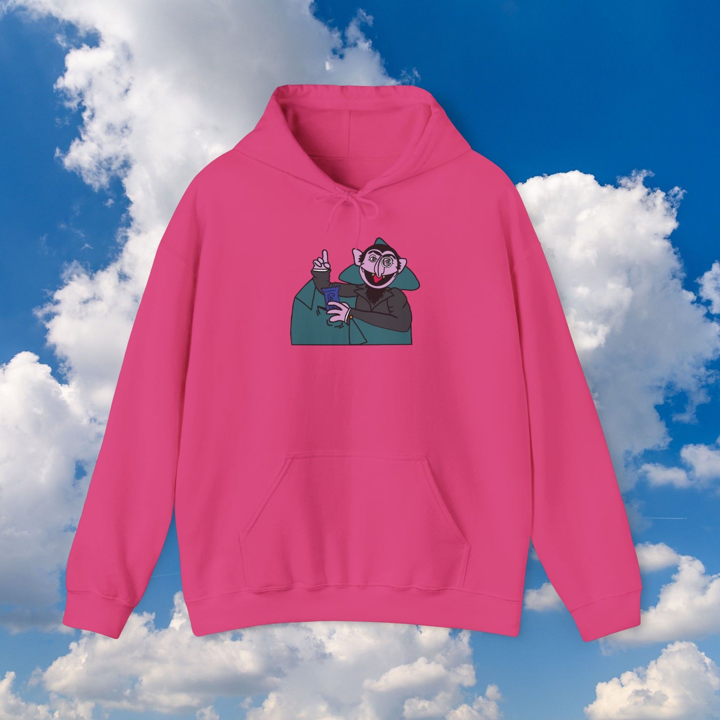 The Count Stealing Candy Hoodie - Sesame Street The Count Parody Hooded Sweatshirt
