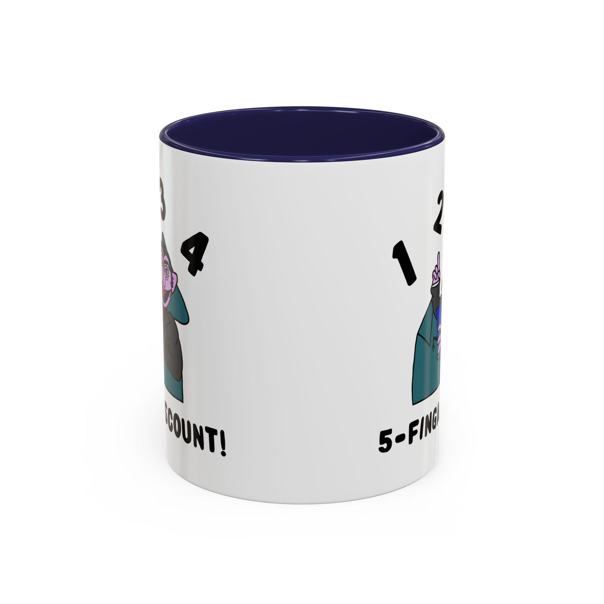 Five Finger Discount Accent Coffee Mug - Sesame Street The Count Parody Coffee Mug