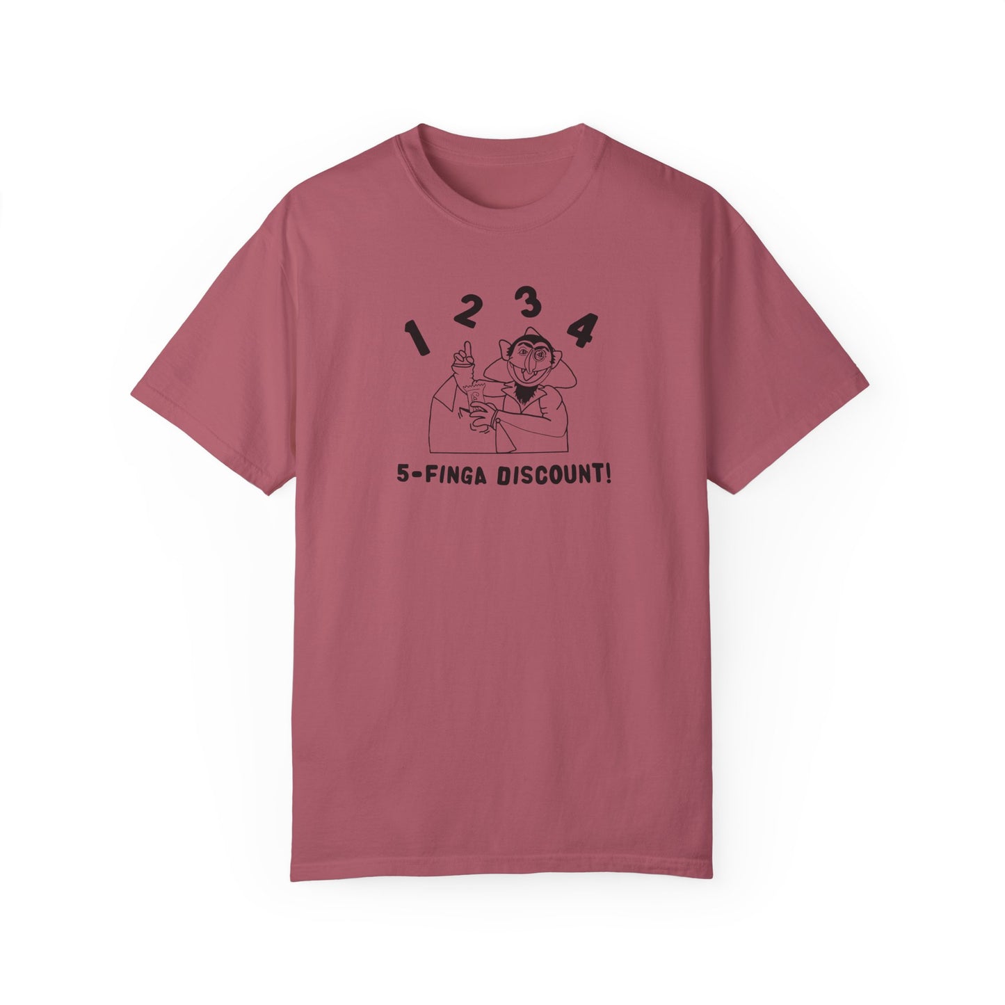 Five Finger Discount Outline Tee - Sesame Street The Count Parody Shirt