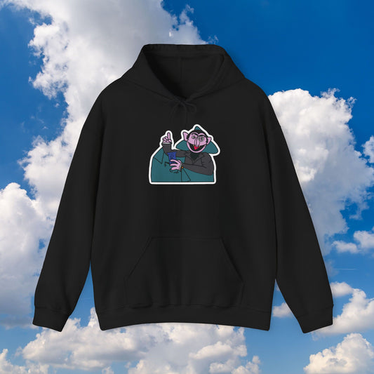 The Count Stealing Candy Hoodie - Sesame Street The Count Parody Hooded Sweatshirt