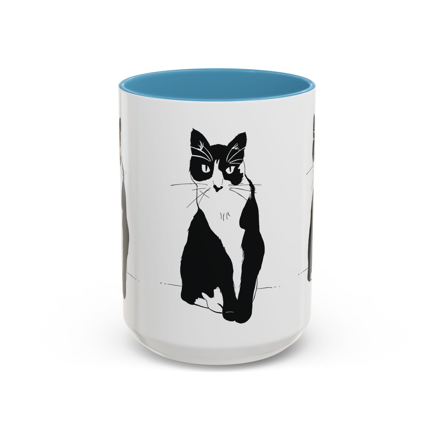 Three Cats Accent Mug (Transparent Style Cat) - Three Cats Edition Cat Mug