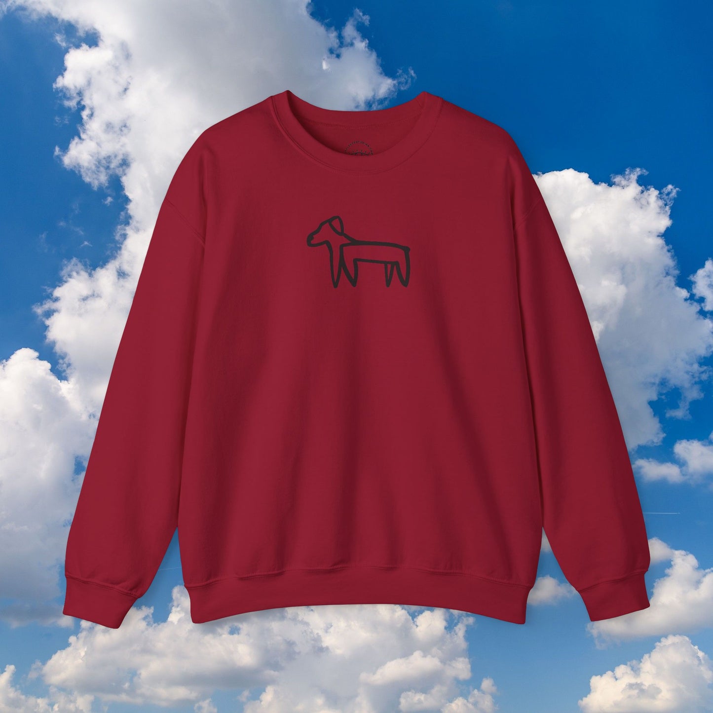 Dog Sweatshirt (Transparent Style Dog) - Dog Drawing Sweatshirt
