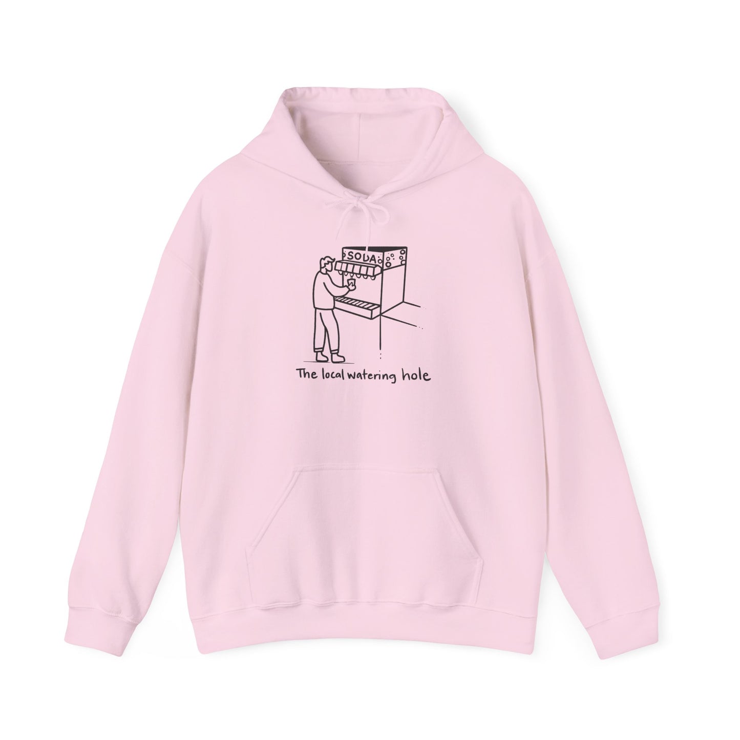 Local Watering Hole Hoodie Sweatshirt - Local Watering Hole Drawing Hooded Sweatshirt