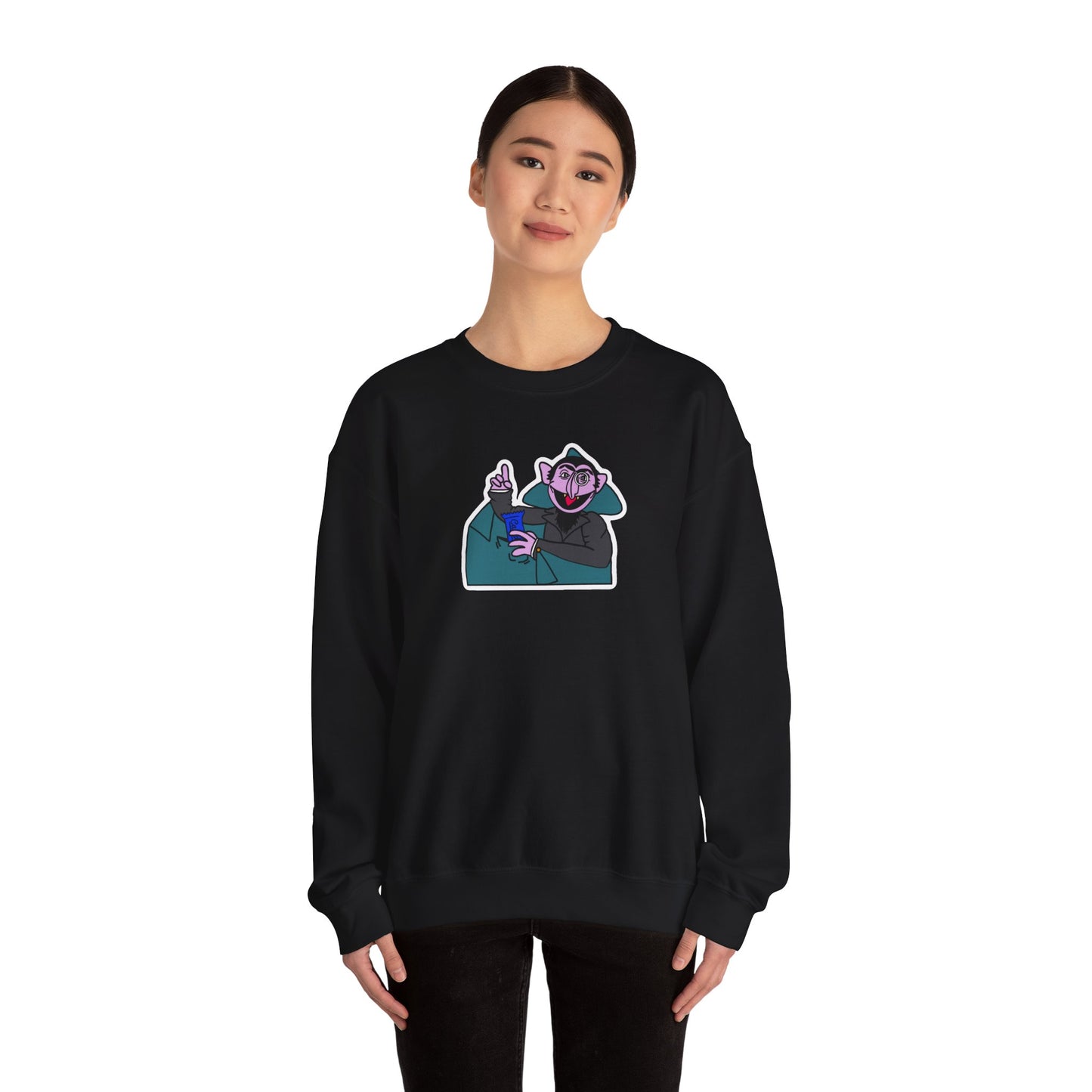 The Count Stealing Candy Sweatshirt - Sesame Street The Count Parody Sweatshirt