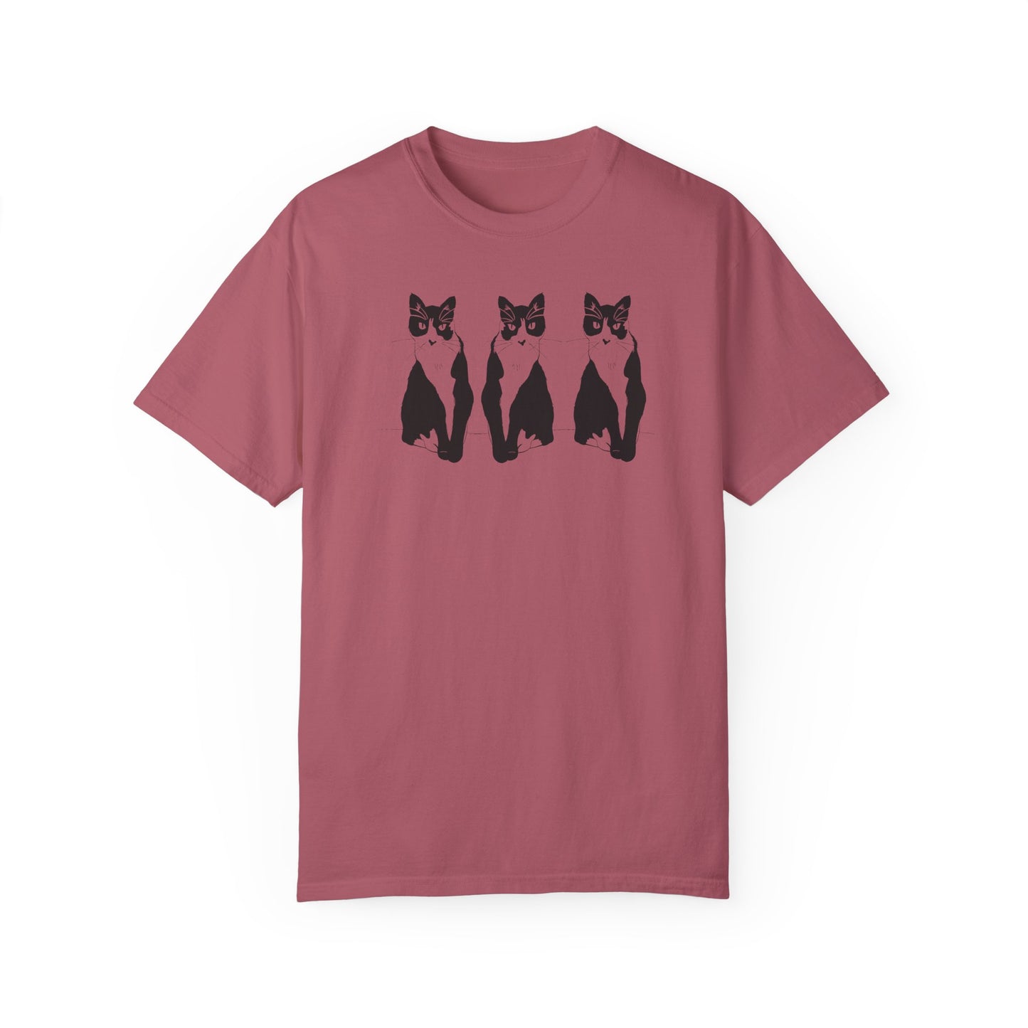 Cat x3 Tee (Transparent Style Cat) - Cat Drawing Shirt