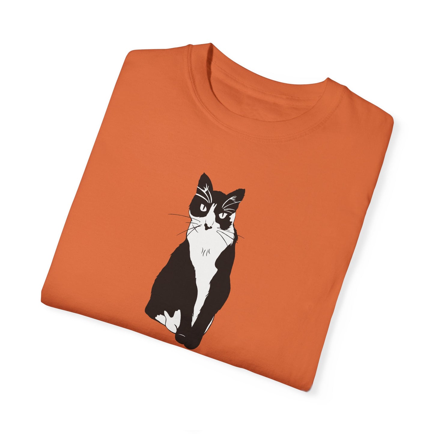 Cat Tee (B&W Style Cat) - Cat Drawing Shirt