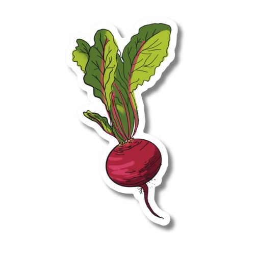 Beet Vegetable Glitter Sticker